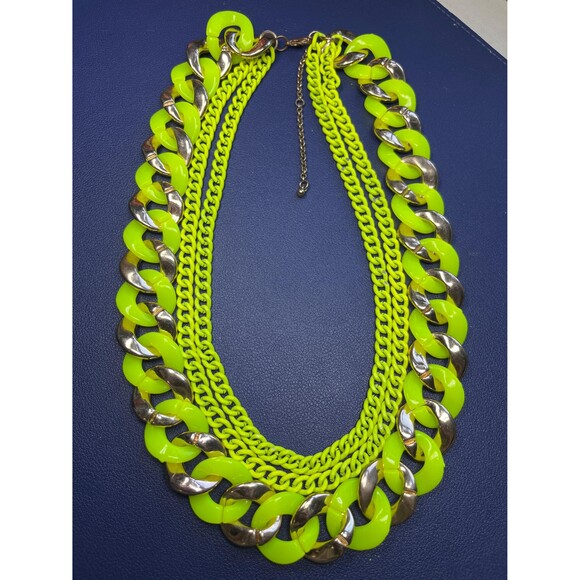 Fun & colorful, chunky acrylic chain link necklaces - lot of 6 - Picture 4 of 10